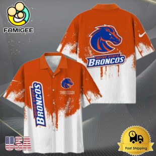 NCAA Boise State Broncos Custom Paint Splatter Logo Hawaiian Shirt