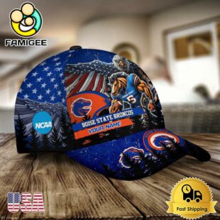 NCAA Boise State Broncos Mascot Logo Custom Name Baseball Cap
