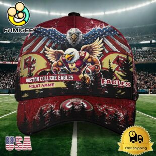 NCAA Boston College Eagles Mascot Logo Custom Name Baseball Cap