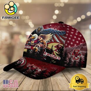 NCAA Boston College Eagles Mascot Logo Custom Name Baseball Cap