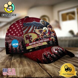 NCAA Boston College Eagles Mascot Logo Custom Name Baseball Cap