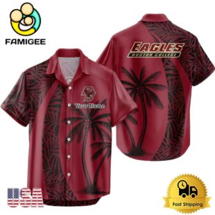 NCAA Boston College Eagles Palm Tree Logo Custom Hawaiian Shirt