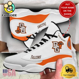 NCAA Bowling Green Falcons New Team Logo Custom Air Jordan 13 Shoes