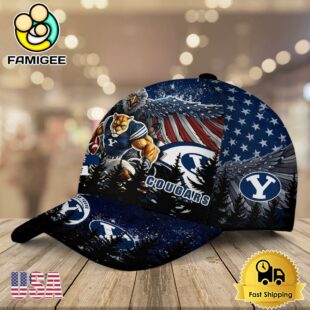 NCAA BYU Cougars Mascot Logo Custom Name Baseball Cap
