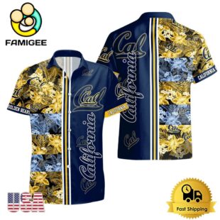 NCAA California Golden Bears Tropical Floral Design Hawaiian Shirt