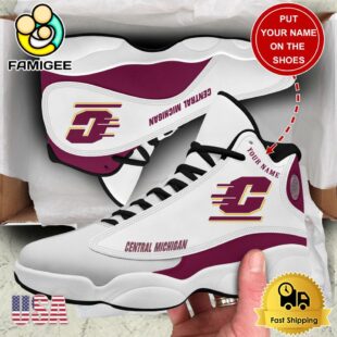 NCAA Central Michigan Chippewas New Team Logo Custom Air Jordan 13 Shoes