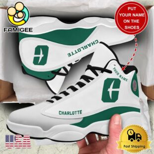 NCAA Charlotte 49ers New Team Logo Custom Air Jordan 13 Shoes
