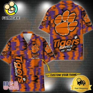 NCAA Clemson Tigers Custom Ikat Hawaiian Shirt