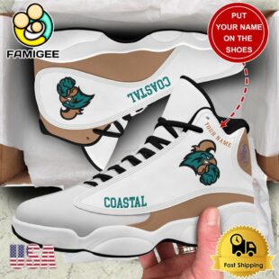 NCAA Coastal Carolina Chanticleers New Team Logo Custom Air Jordan 13 Shoes