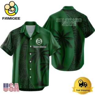 NCAA Colorado State Rams Palm Tree Logo Custom Hawaiian Shirt