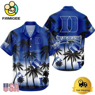NCAA Duke Blue Devils Coconut Forest Tropical Style Hawaiian Shirt