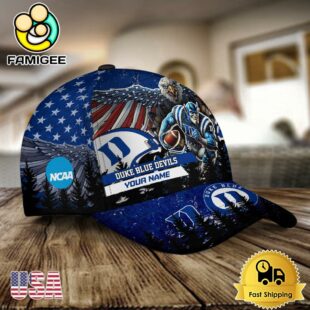 NCAA Duke Blue Devils Mascot Logo Custom Name Baseball Cap