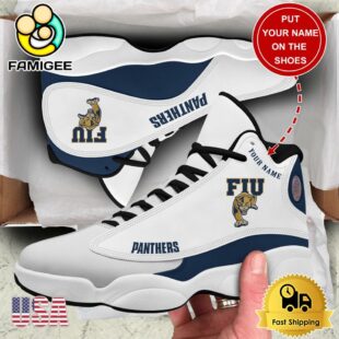 NCAA FIU Panthers New Team Logo Custom Air Jordan 13 Shoes