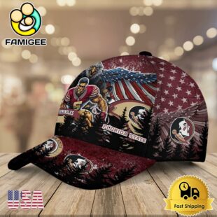 NCAA Florida State Seminoles Mascot Logo Custom Name Baseball Cap