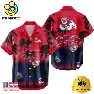 NCAA Fresno State Bulldogs Coconut Forest Tropical Style Hawaiian Shirt