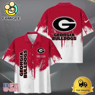 NCAA Georgia Bulldogs Custom Paint Splatter Logo Hawaiian Shirt