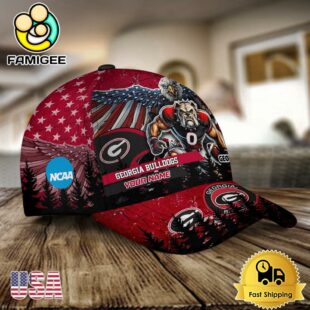 NCAA Georgia Bulldogs Mascot Logo Custom Name Baseball Cap