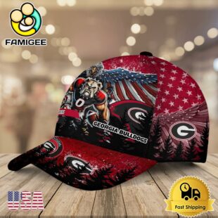 NCAA Georgia Bulldogs Mascot Logo Custom Name Baseball Cap