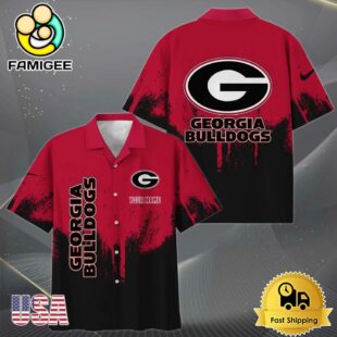 NCAA Georgia Bulldogs Paint Splatter Custom Hawaiian Shirt