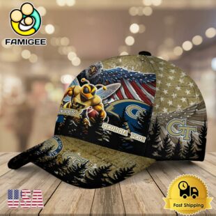 NCAA Georgia Tech Yellow Jackets Mascot Logo Custom Name Baseball Cap