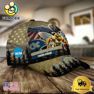 NCAA Georgia Tech Yellow Jackets Mascot Logo Custom Name Baseball Cap