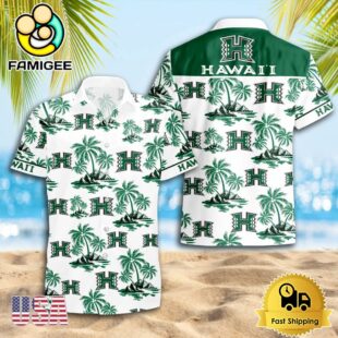 NCAA Hawaii Rainbow Warriors Logo Best Mens Hawaiian Shirts