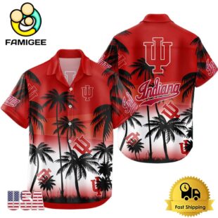 NCAA Indiana Hoosiers Coconut Forest Tropical Style Hawaiian Shirt