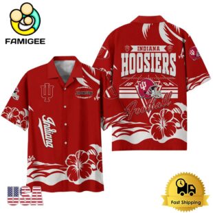 NCAA Indiana Hoosiers Football Summer Vibes Custom Hawaiian Shirt