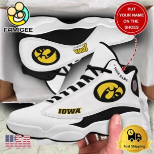 NCAA Iowa Hawkeyes football New Team Logo Custom Air Jordan 13 Shoes