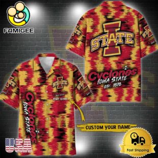 NCAA Iowa State Cyclones Custom Ikat Hawaiian Shirt