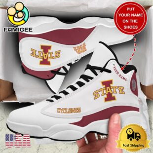 NCAA Iowa State Cyclones football New Team Logo Custom Air Jordan 13 Shoes