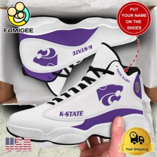 NCAA Kansas State Wildcats football New Team Logo Custom Air Jordan 13 Shoes