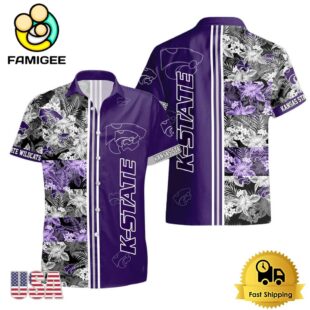 NCAA Kansas State Wildcats Tropical Floral Design Hawaiian Shirt