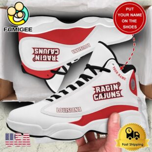 NCAA Louisiana Ragin' Cajuns football New Team Logo Custom Air Jordan 13 Shoes