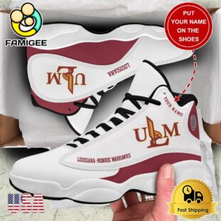 NCAA Louisiana-Monroe Warhawks football New Team Logo Custom Air Jordan 13 Shoes