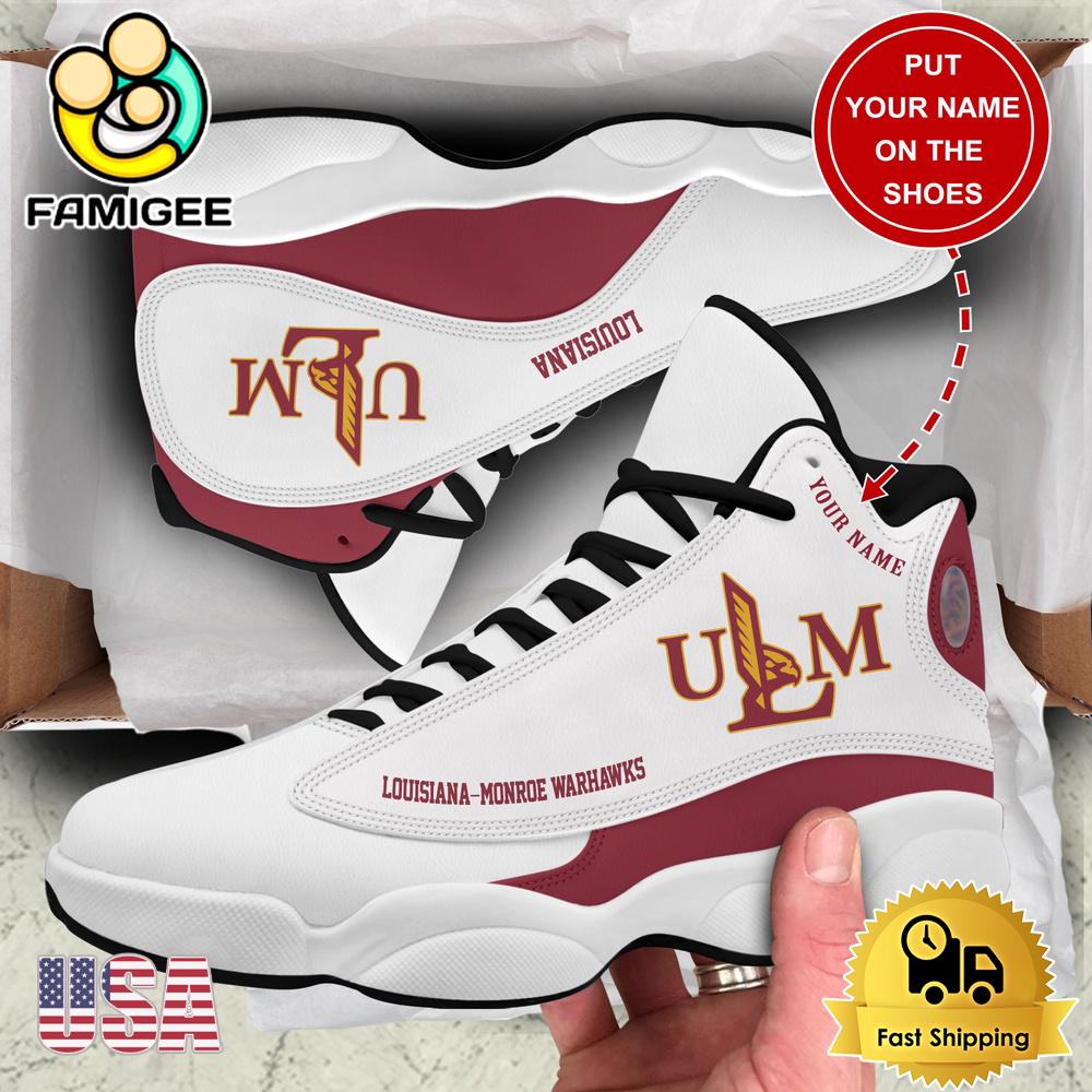 NCAA Louisiana-Monroe Warhawks football New Team Logo Custom Air Jordan 13 Shoes NCAA Louisiana-Monroe Warhawks football New Team Logo Custom Air Jordan 13 Shoes
