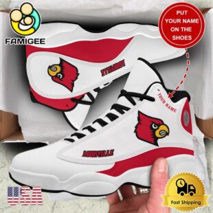 NCAA Louisville Cardinals football New Team Logo Custom Air Jordan 13 Shoes