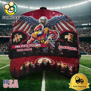 NCAA lowa State Cyclones Mascot Logo Custom Name Baseball Cap