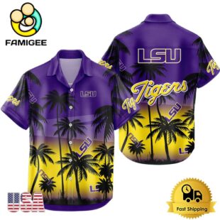 NCAA LSU TIGERS Coconut Forest Tropical Style Hawaiian Shirt