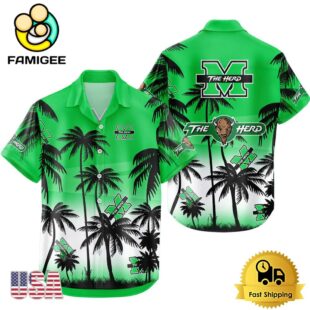 NCAA Marshall Thundering Herd Coconut Forest Tropical Style Hawaiian Shirt