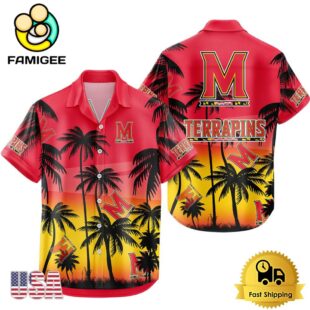 NCAA Maryland Terrapins Coconut Forest Tropical Style Hawaiian Shirt