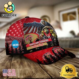 NCAA Maryland Terrapins Mascot Logo Custom Name Baseball Cap