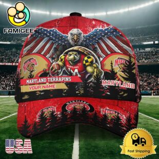 NCAA Maryland Terrapins Mascot Logo Custom Name Baseball Cap
