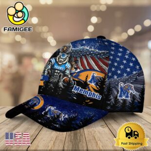 NCAA Memphis Tigers Mascot Logo Custom Name Baseball Cap