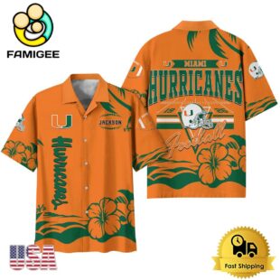 NCAA Miami Hurricanes Football Summer Vibes Custom Hawaiian Shirt