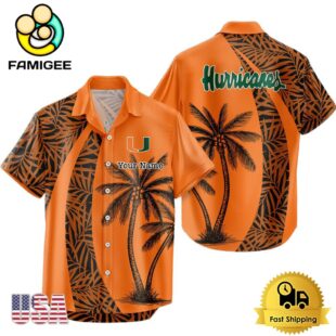 NCAA Miami Hurricanes Palm Tree Logo Custom Hawaiian Shirt