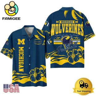 NCAA Michigan Wolverines Football Summer Vibes Custom Hawaiian Shirt