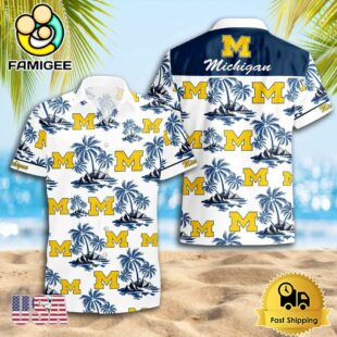 NCAA Michigan Wolverines Logo Best Mens Hawaiian Shirts