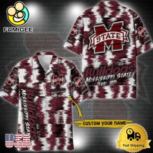 NCAA Mississippi State Bulldogs Custom Ikat Hawaiian Shirt