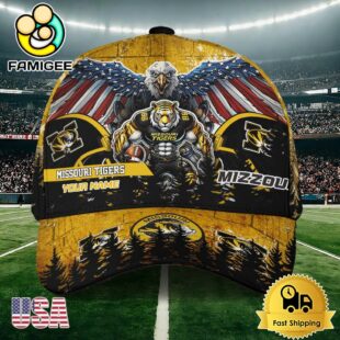 NCAA Missouri Tigers Mascot Logo Custom Name Baseball Cap